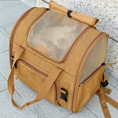 Expandable Cat Carrier Backpack with Privacy - Image 3|||PROMPT|||Original clean product image