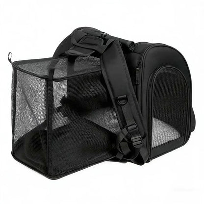 Expandable Cat Carrier Backpack with Privacy - Image 7|||PROMPT|||Original clean product image