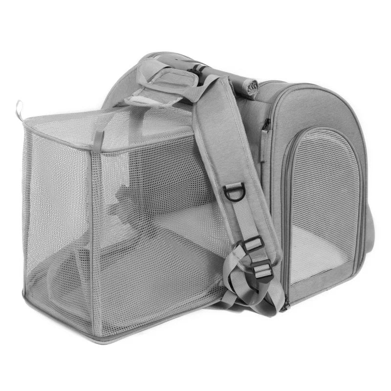 Expandable Cat Carrier Backpack with Privacy - Image 8|||PROMPT|||Original clean product image
