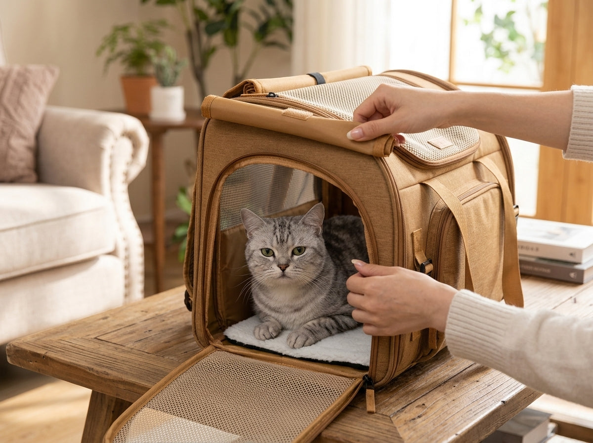 Expandable Cat Carrier Backpack with Privacy - Peace of Mind with Every Journey
