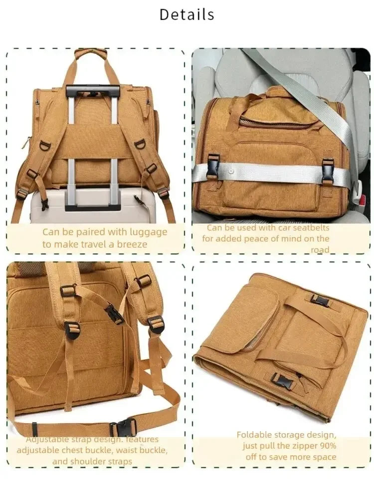 Expandable Pet Travel Backpack Carrier - Image 3|||PROMPT|||Original clean product image