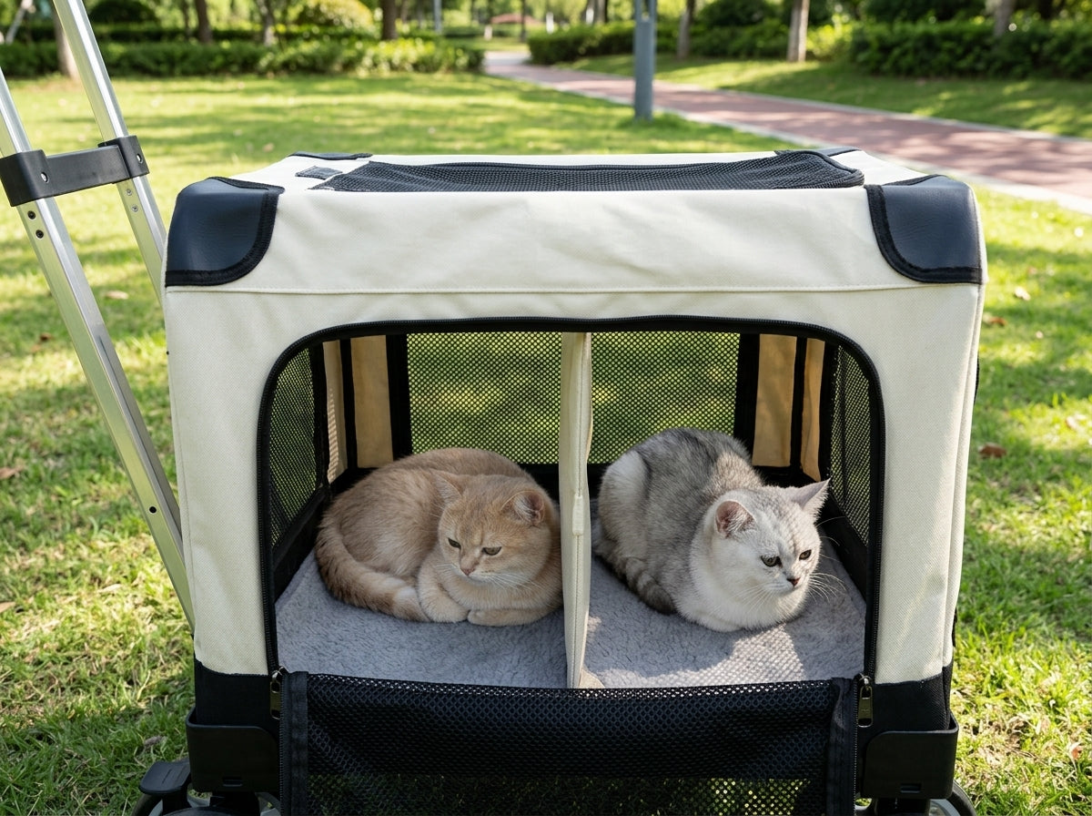Expandable Rolling Pet Stroller with Wheels - Smart Design That Grows With Your Needs