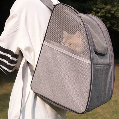Foldable Pet Backpack with Mesh Windows - Image 2|||PROMPT|||Original clean product image