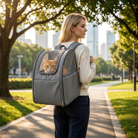 Foldable Pet Backpack with Mesh Windows - Main Product Image