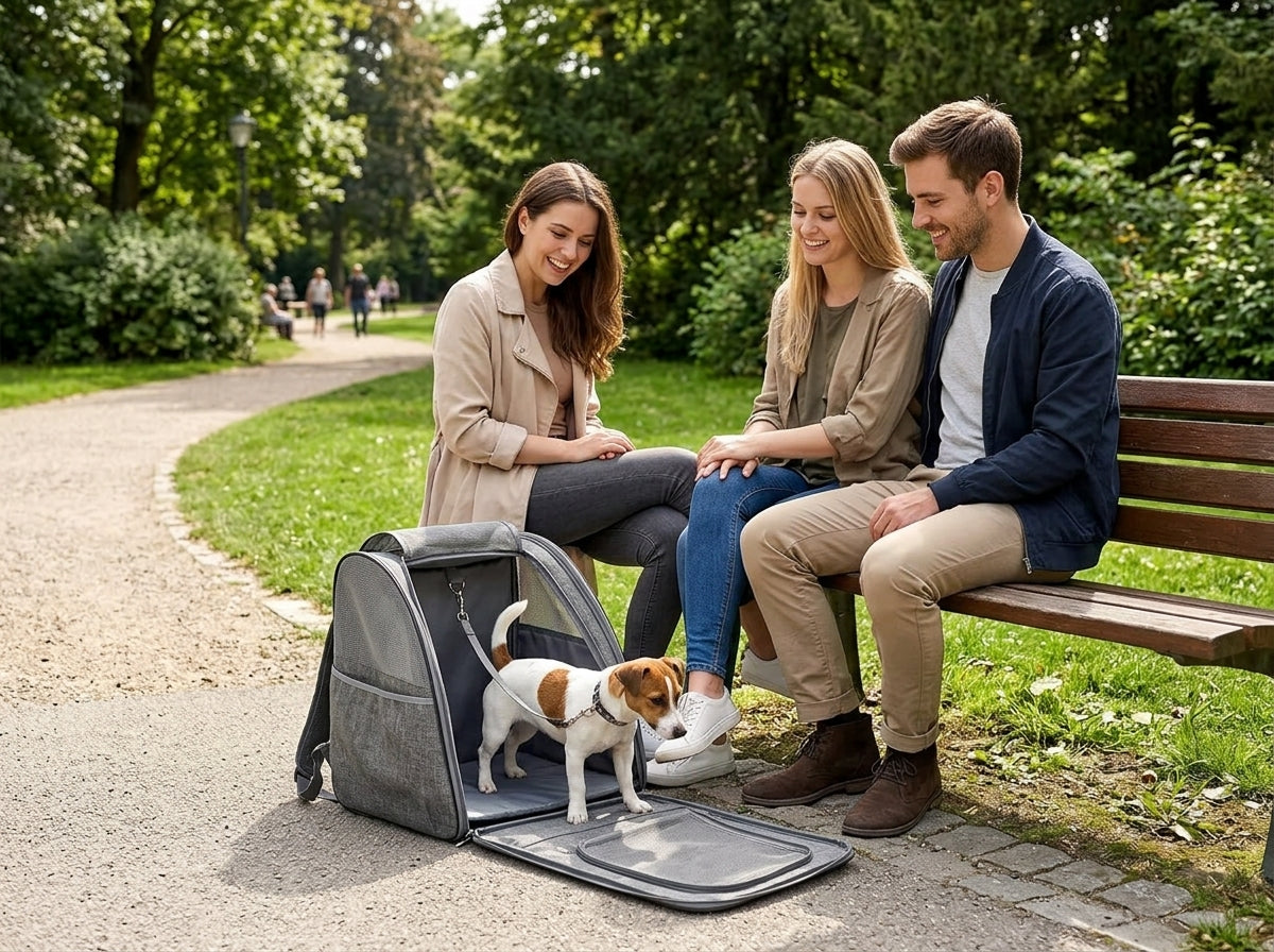 Foldable Pet Backpack with Mesh Windows - Travel Anywhere Without the Meltdowns