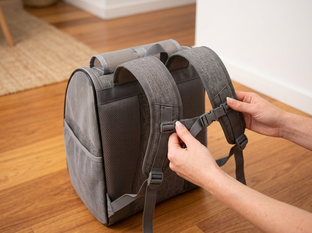 Foldable Pet Backpack with Mesh Windows - Built for Your Comfort, Not Just Theirs