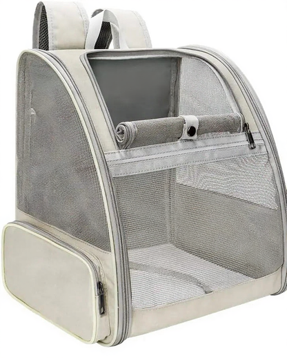 Foldable Travel Pet Carrier Backpack - Image 10|||PROMPT|||Cleaned image. Original analysis: found 1 brand logo on the product - a small yellow/green logo with text on the bottom right corner of the backpack
