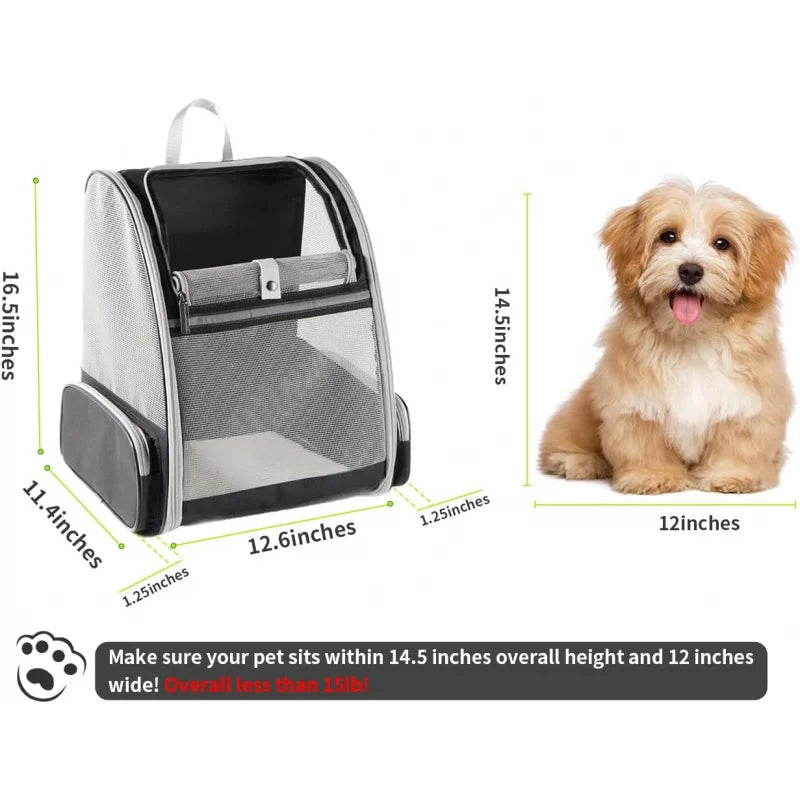 Foldable Travel Pet Carrier Backpack - Image 3|||PROMPT|||Original clean product image