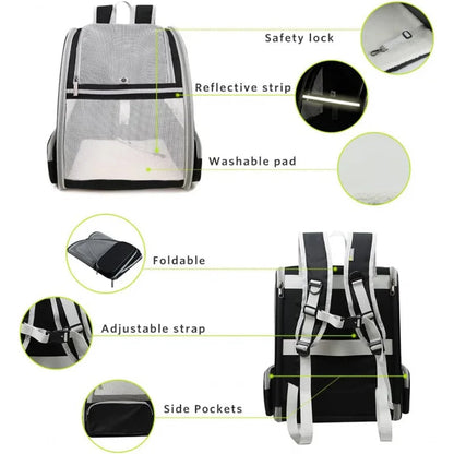 Foldable Travel Pet Carrier Backpack - Image 5|||PROMPT|||Original clean product image