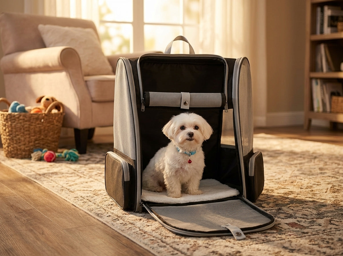 Foldable Travel Pet Carrier Backpack - Keeps Your Pet Calm and Happy