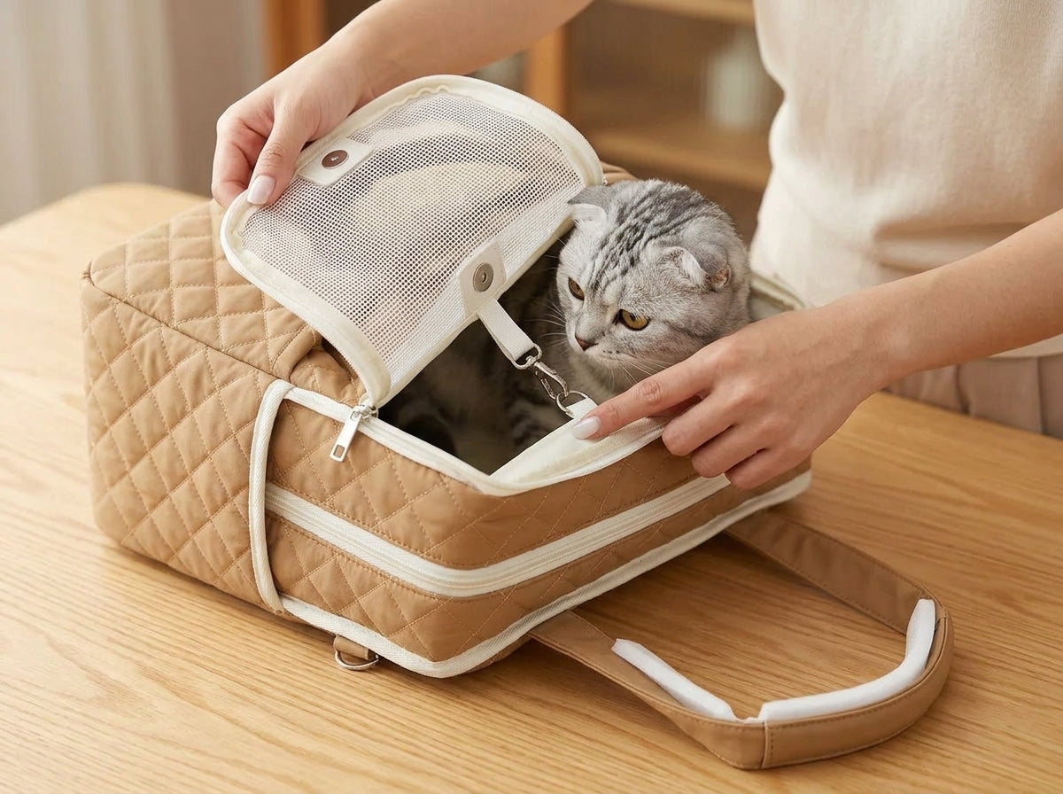 Foldable Travel Pet Carrier Bag - Engineered for Maximum Safety and Security