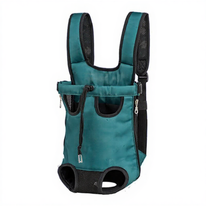 Forward-Facing Pet Carrier Backpack - Image 11|||PROMPT|||Cleaned image. Original analysis: Found brand name 'I LOVE YOU' text repeated on the fabric pattern and visible on the shoulder straps of the pet carrier