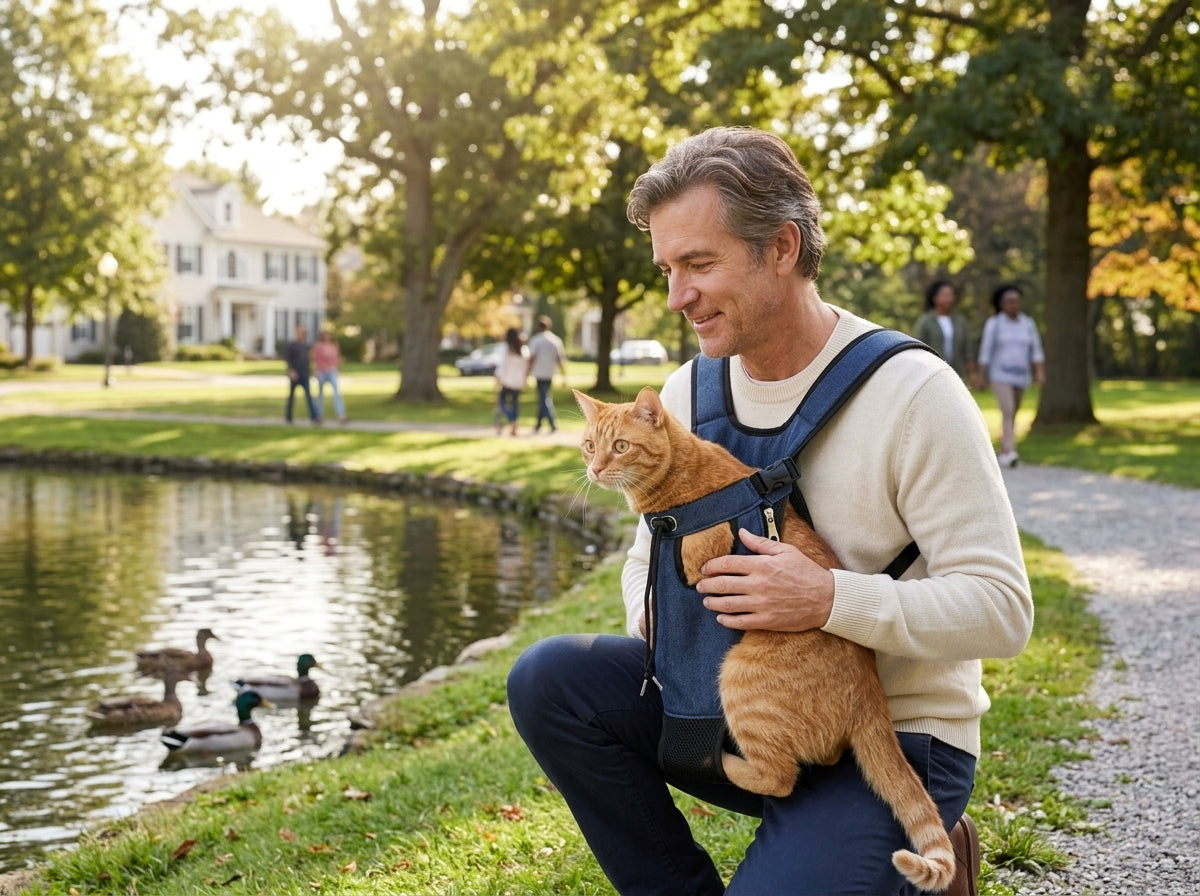 Forward-Facing Pet Carrier Backpack - Designed for Anxious Pets Who Need Security