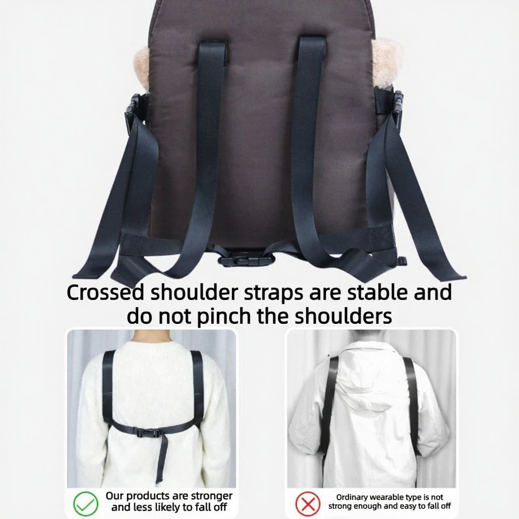Front-Facing Hands-Free Pet Chest Carrier - Image 4|||PROMPT|||Cleaned image. Original analysis: Found 1 brand logo/watermark on the product backpack itself