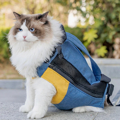 Hands-Free Canvas Pet Backpack Carrier - Image 3|||PROMPT|||Original clean product image