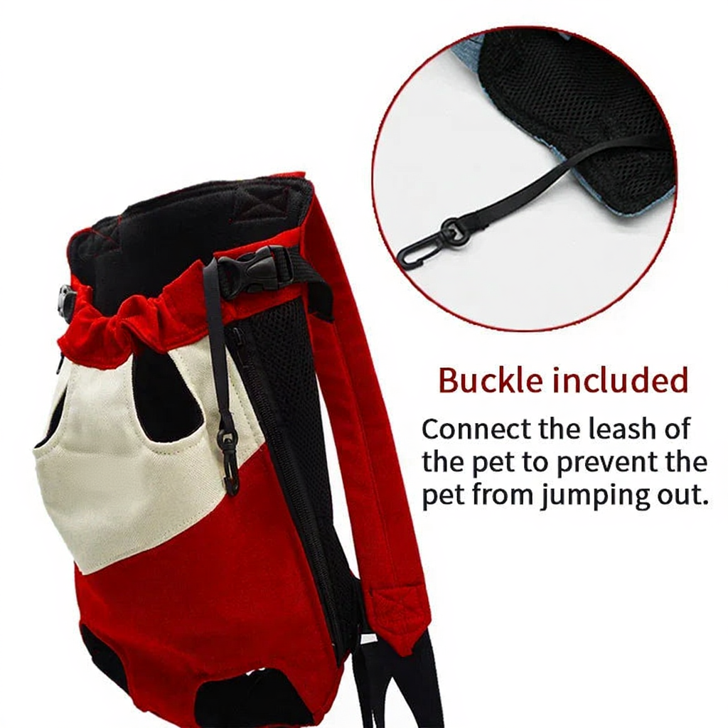 Hands-Free Canvas Pet Backpack Carrier - Image 4|||PROMPT|||Cleaned image. Original analysis: Found 2 brand names: 'BELLO' embossed/printed on the product tag/label, and 'Beoli' visible on the hanging tag attached to the carrier