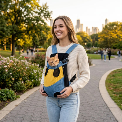 Hands-Free Canvas Pet Backpack Carrier - Main Product Image