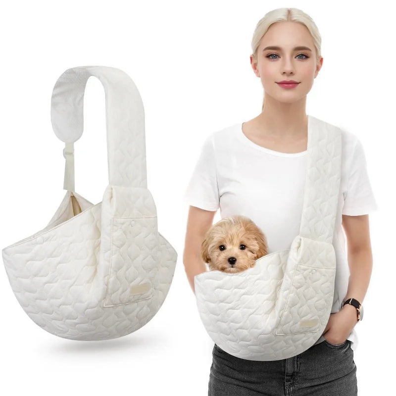 Hands-Free Dog Carrier Chest Sling - Image 3|||PROMPT|||Original clean product image