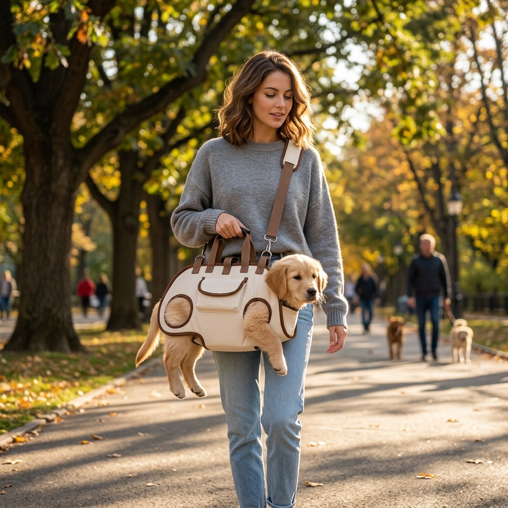 Horizontal Dog Carrier Crossbody Backpack - Main Product Image