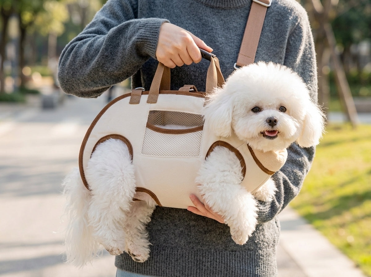 Horizontal Dog Carrier Crossbody Backpack - Revolutionary Spine-Safe Design