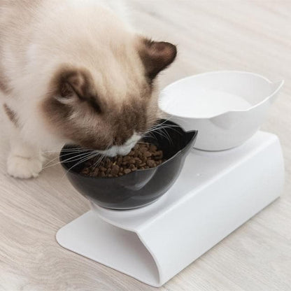 Catvera Tilted Anti-Vomiting Cat Bowl