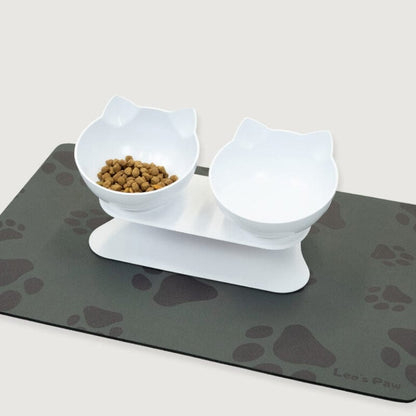 Catvera Tilted Anti-Vomiting Cat Bowl