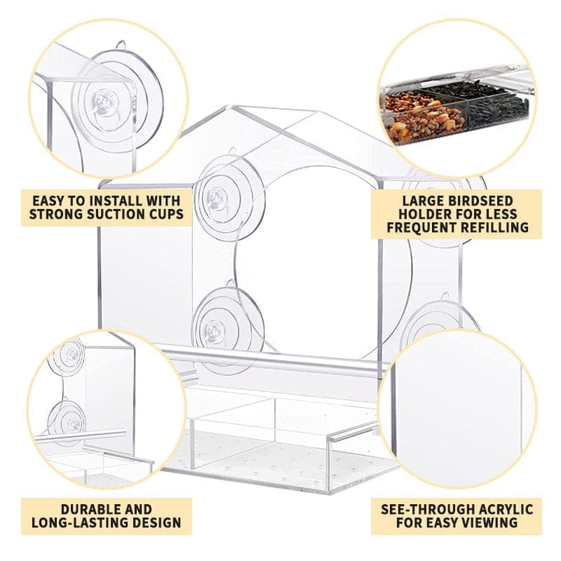 Catvera Window Bird Feeder TV