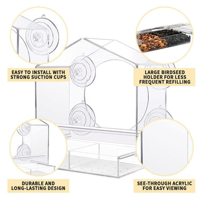 Catvera Window Bird Feeder TV