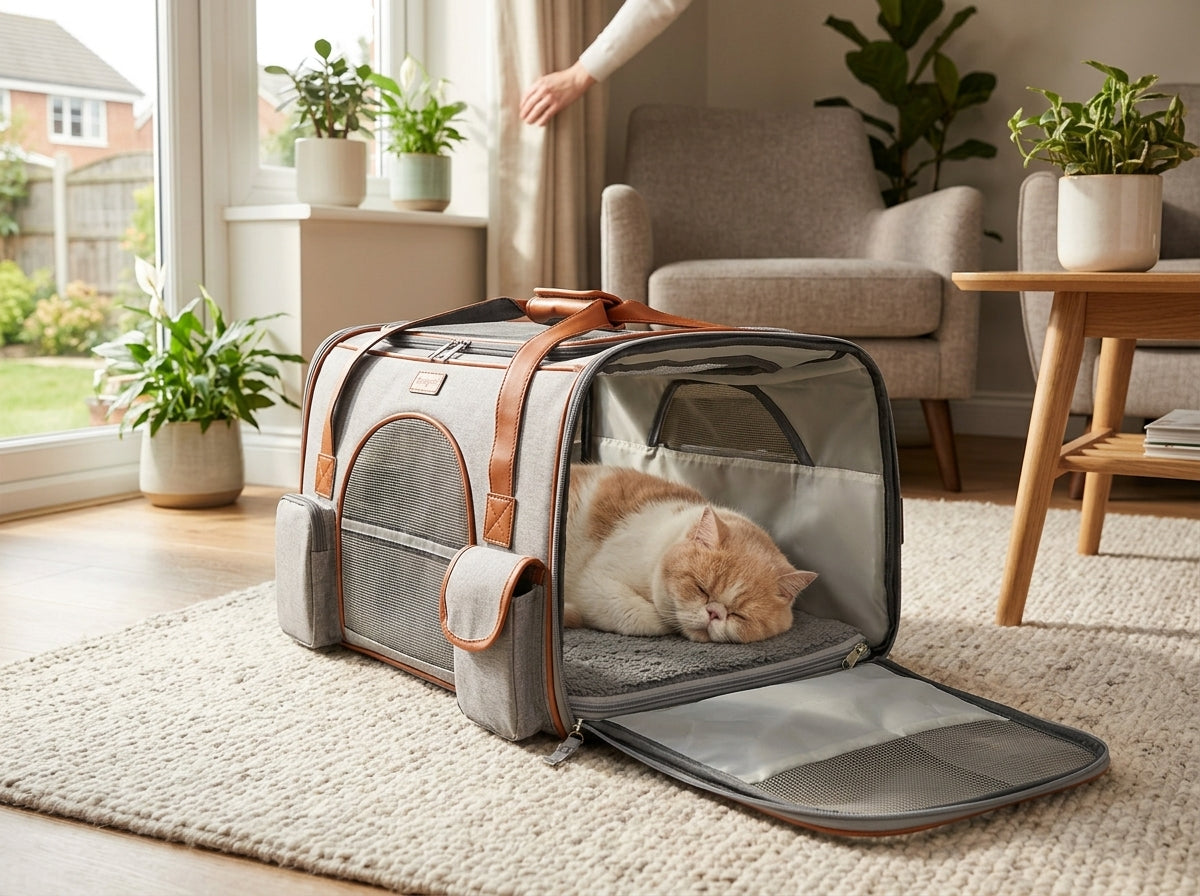 Safe Travel Pet Carrier With Reflective Stripes - Comfort That Makes Pets Want to Travel