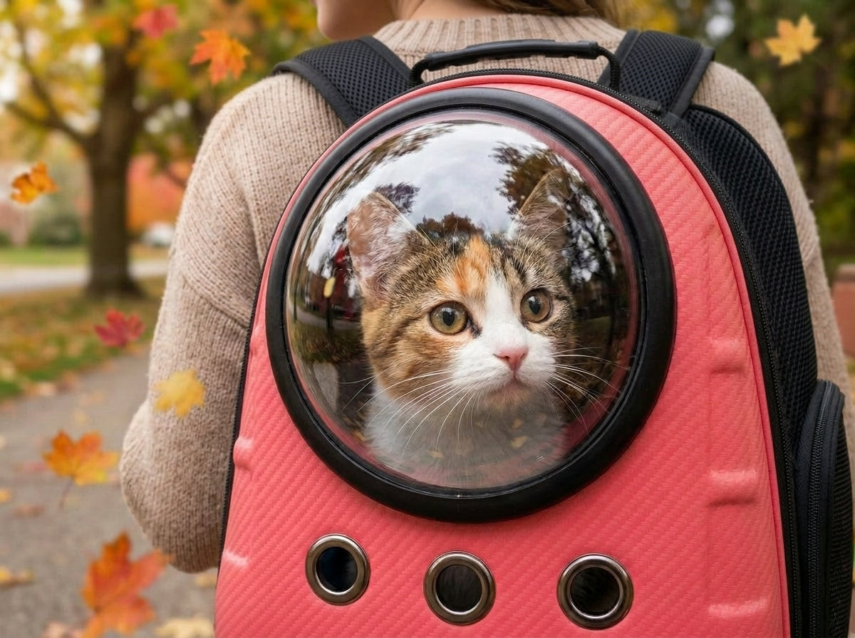 Space Bubble Window Cat Carrier Backpack - Section 1