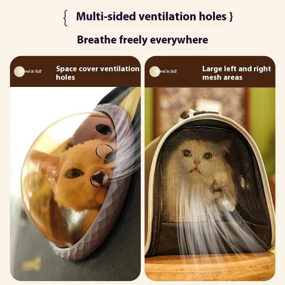 Space Capsule Pet Backpack Carrier - Image 2|||PROMPT|||Original clean product image