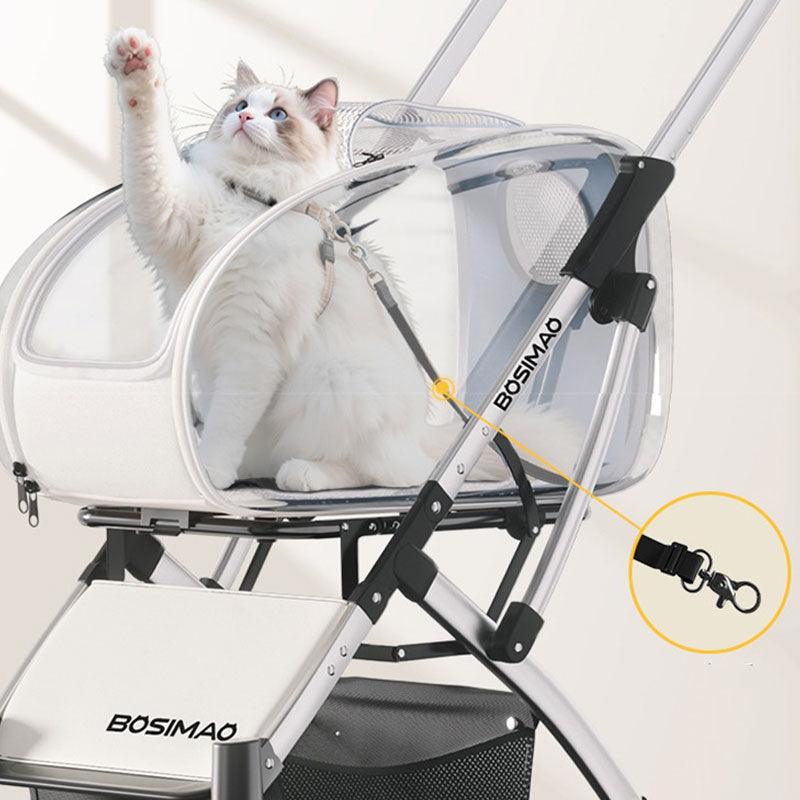 Catvera Detachable Cat Stroller Carrier with Wheels