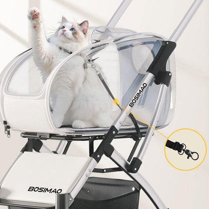 Catvera Detachable Cat Stroller Carrier with Wheels